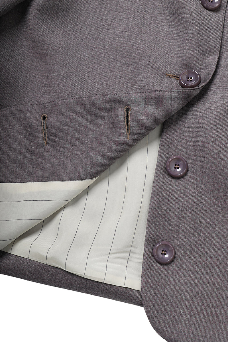 "Hruki jacket" Fitted jacket with buttons Brown