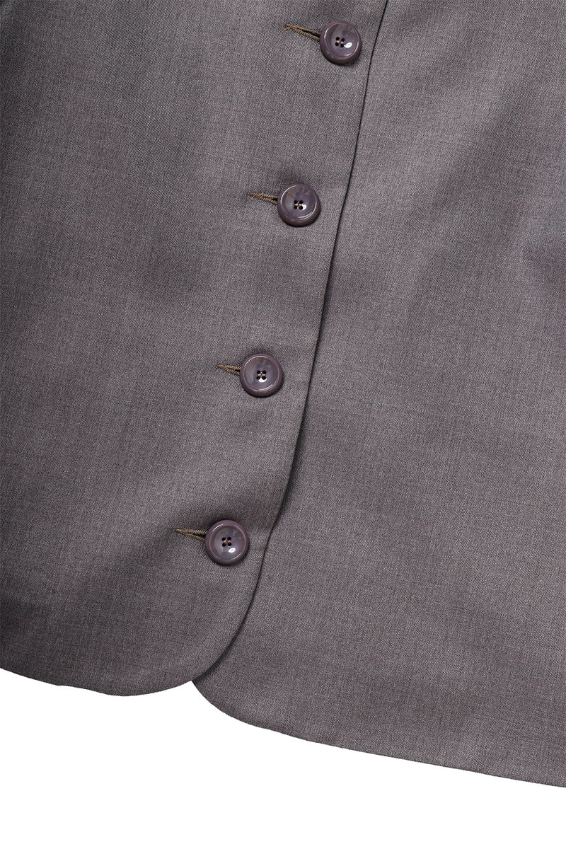 "Hruki jacket" Fitted jacket with buttons Brown