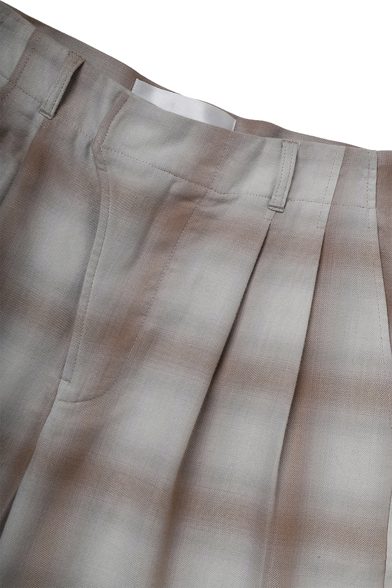 "Bermudas" 3/4 short Cotton plaid check light