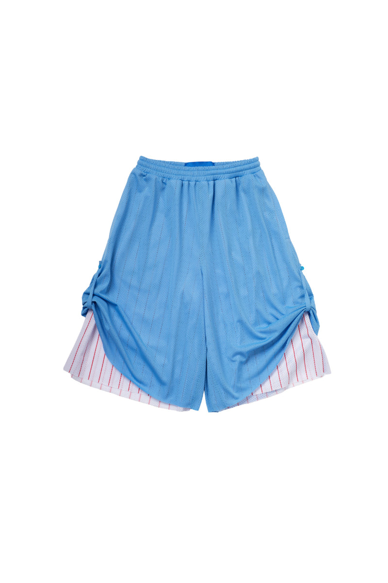 "paris" 3/4 Basketball mesh short sky blue