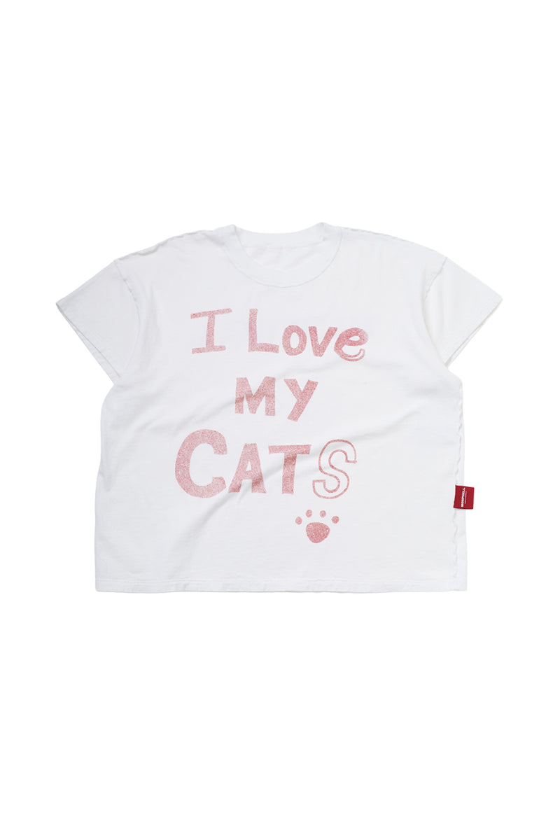 "I love my cats" T-shirt White