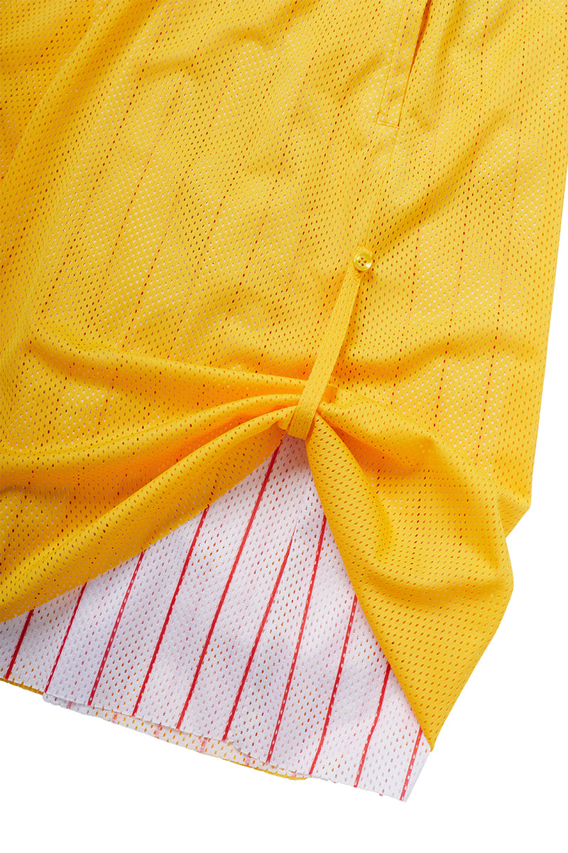 "paris" 3/4 Basketball mesh short yellow