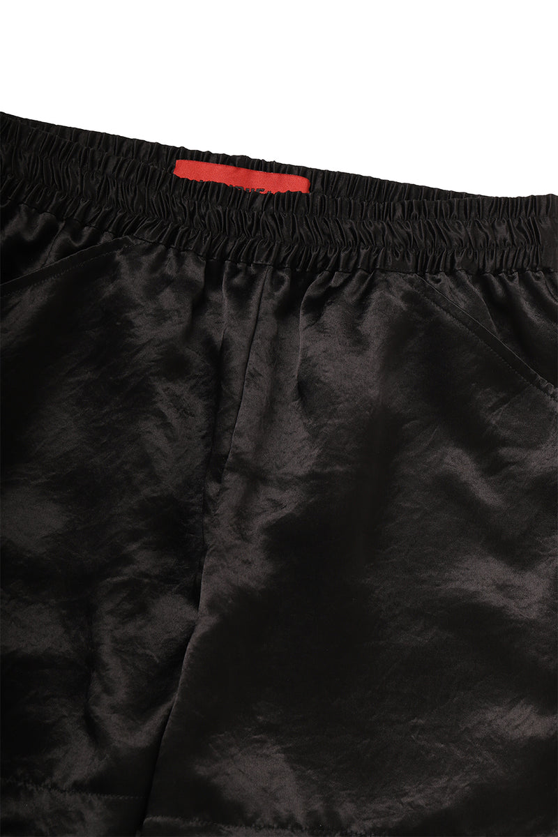 "Ami" glossy cupro mini short