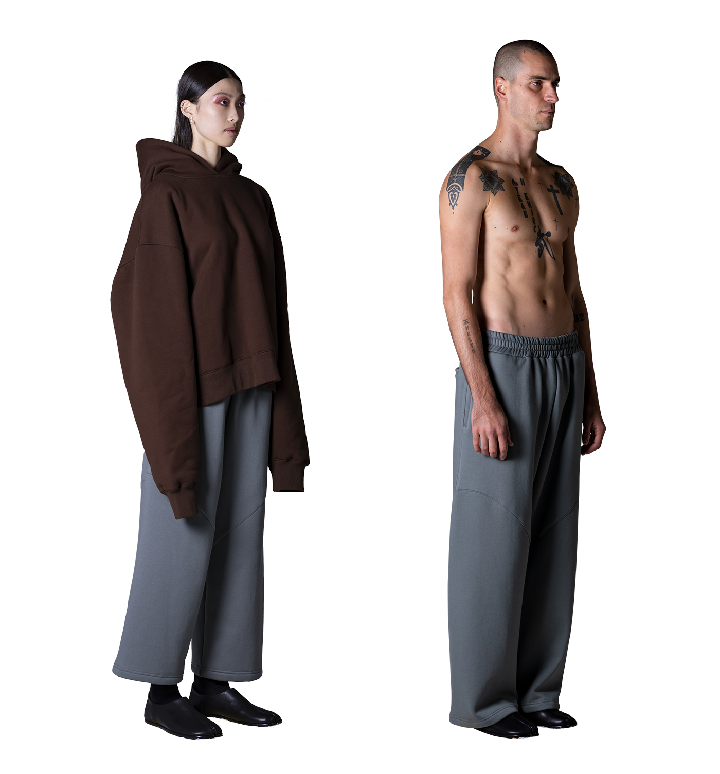 "Kiko" Track pant wool fleece Slate image 4