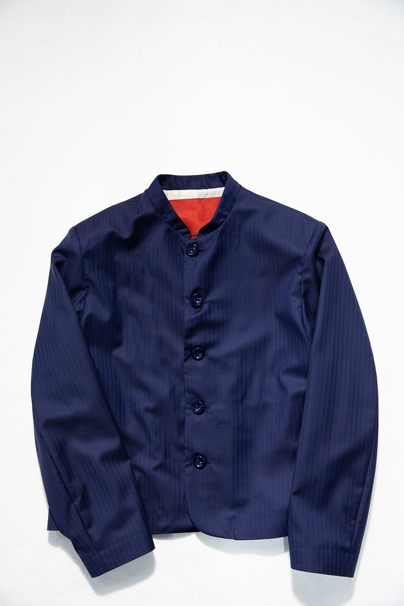 "HRUKI" Fitted jacket with buttons blue