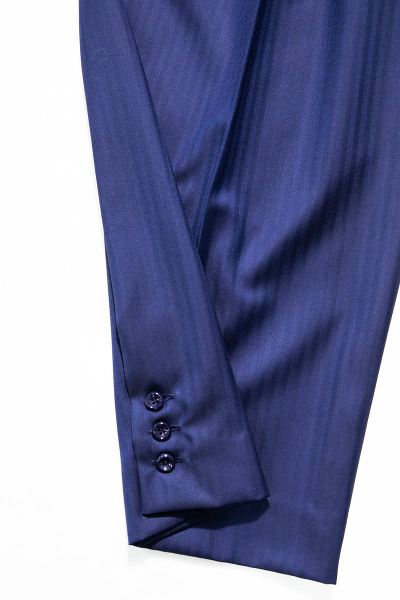 "YUNA" PIN STRIPE wool trouser blue