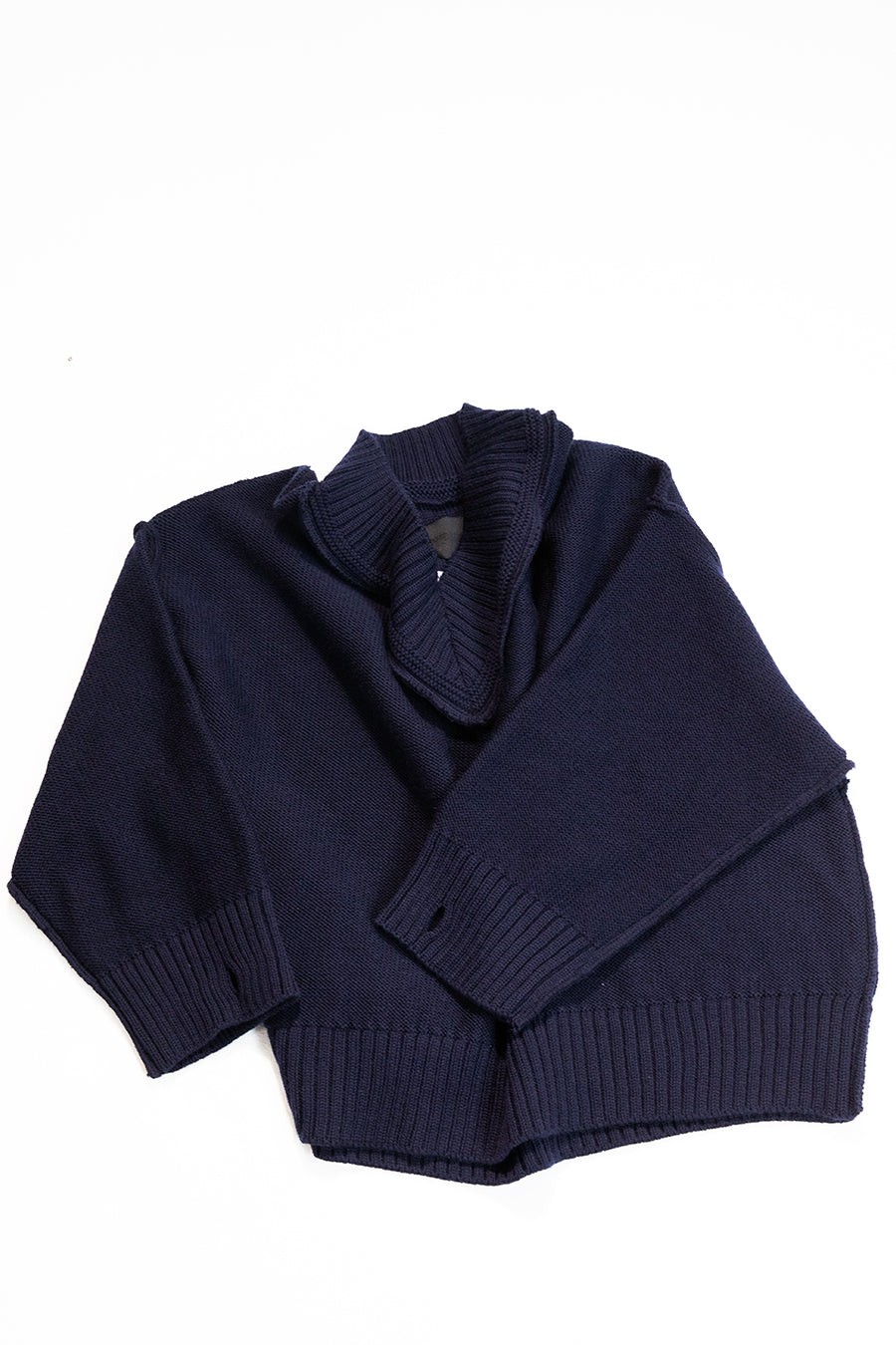 "DARIA" V-NECK JUMPER MIDNIGHT MARINE BLUE