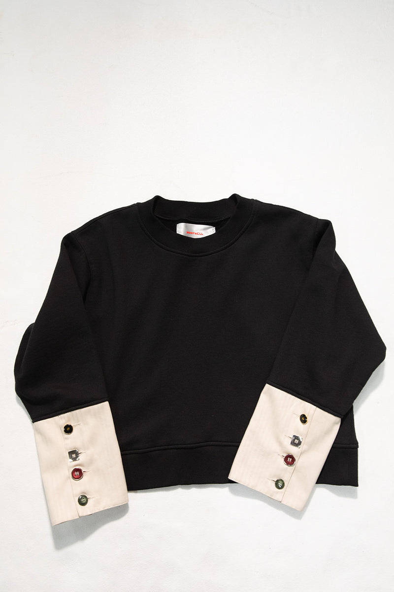 "EMIL" crewneck jersey with cuff midnight