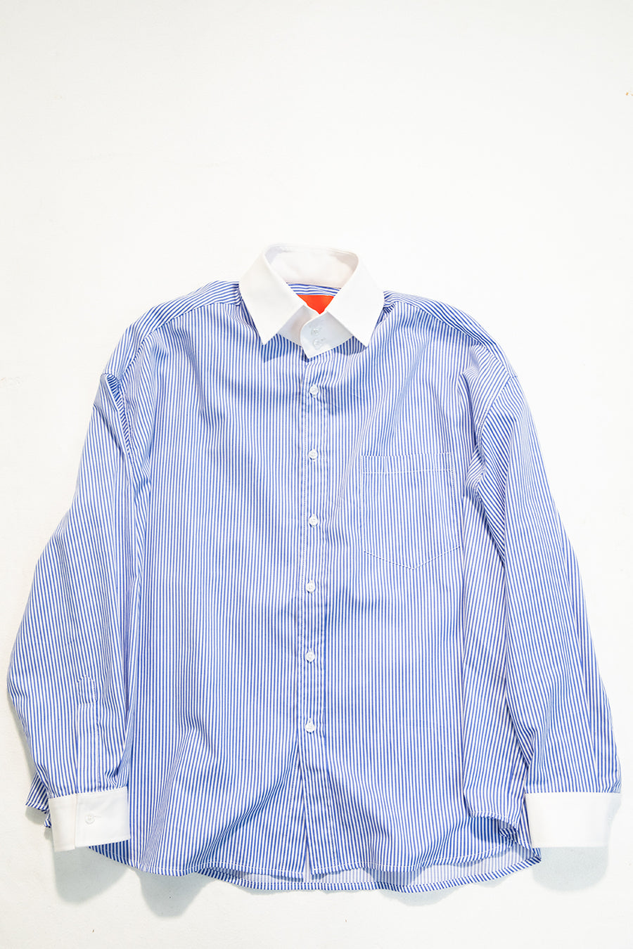 "otto" Oversized button up shirt blue/white