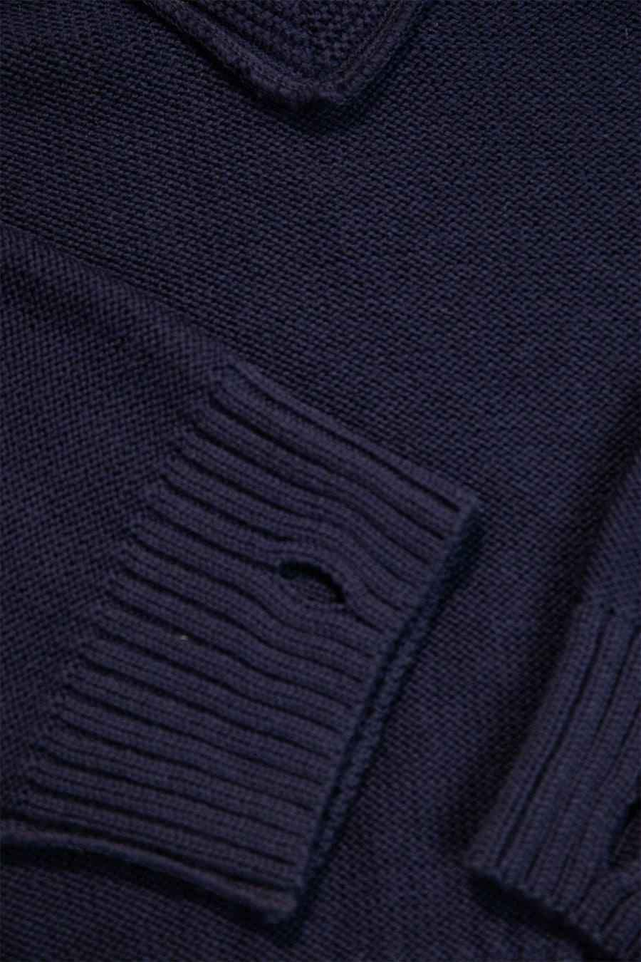 "DARIA" V-NECK JUMPER MIDNIGHT MARINE BLUE