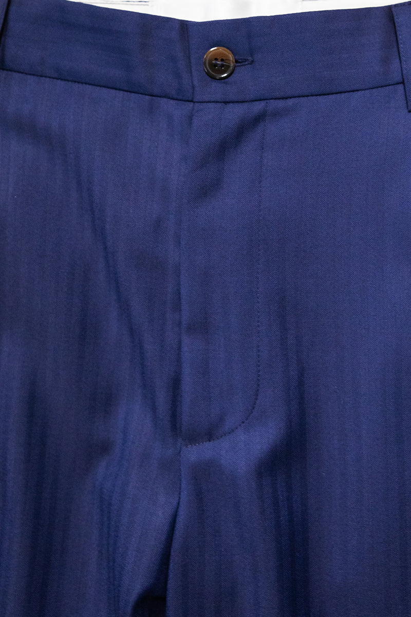 "YUNA" PIN STRIPE wool trouser blue