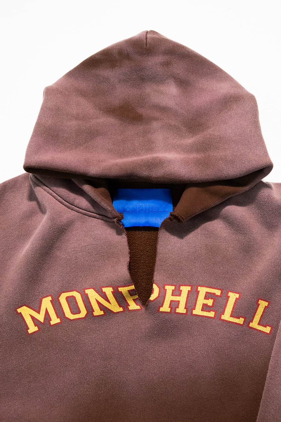 "RAF" split hoodie brown