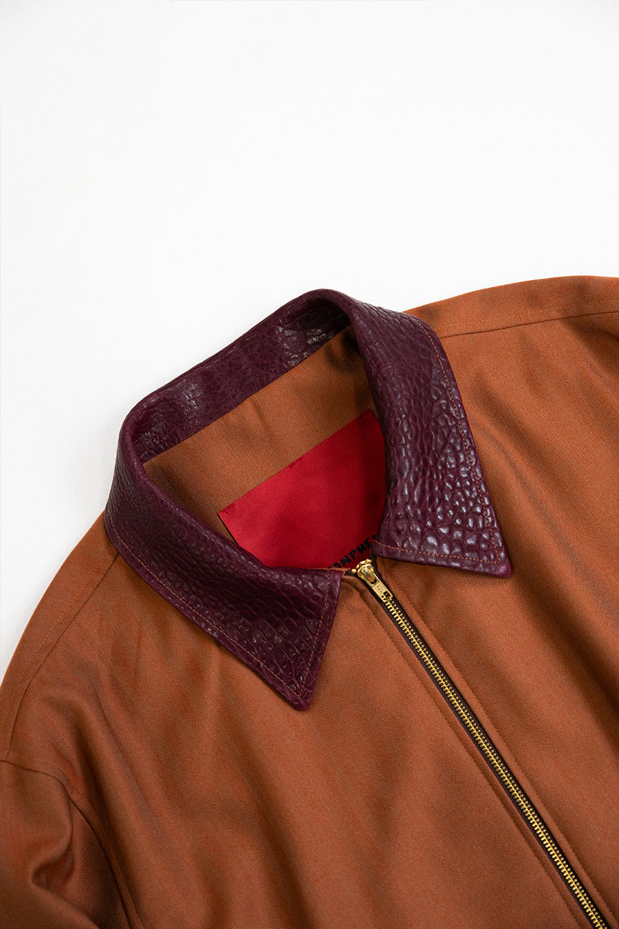 "CLIFF" Workers jacket with leather collar