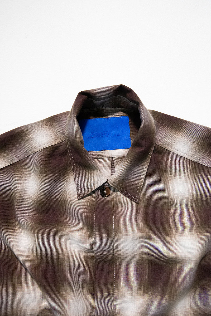 "Keiko" button up shirt short sleeve dark