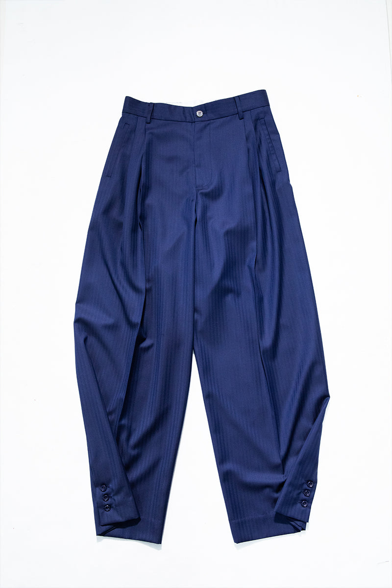"YUNA" PIN STRIPE wool trouser blue
