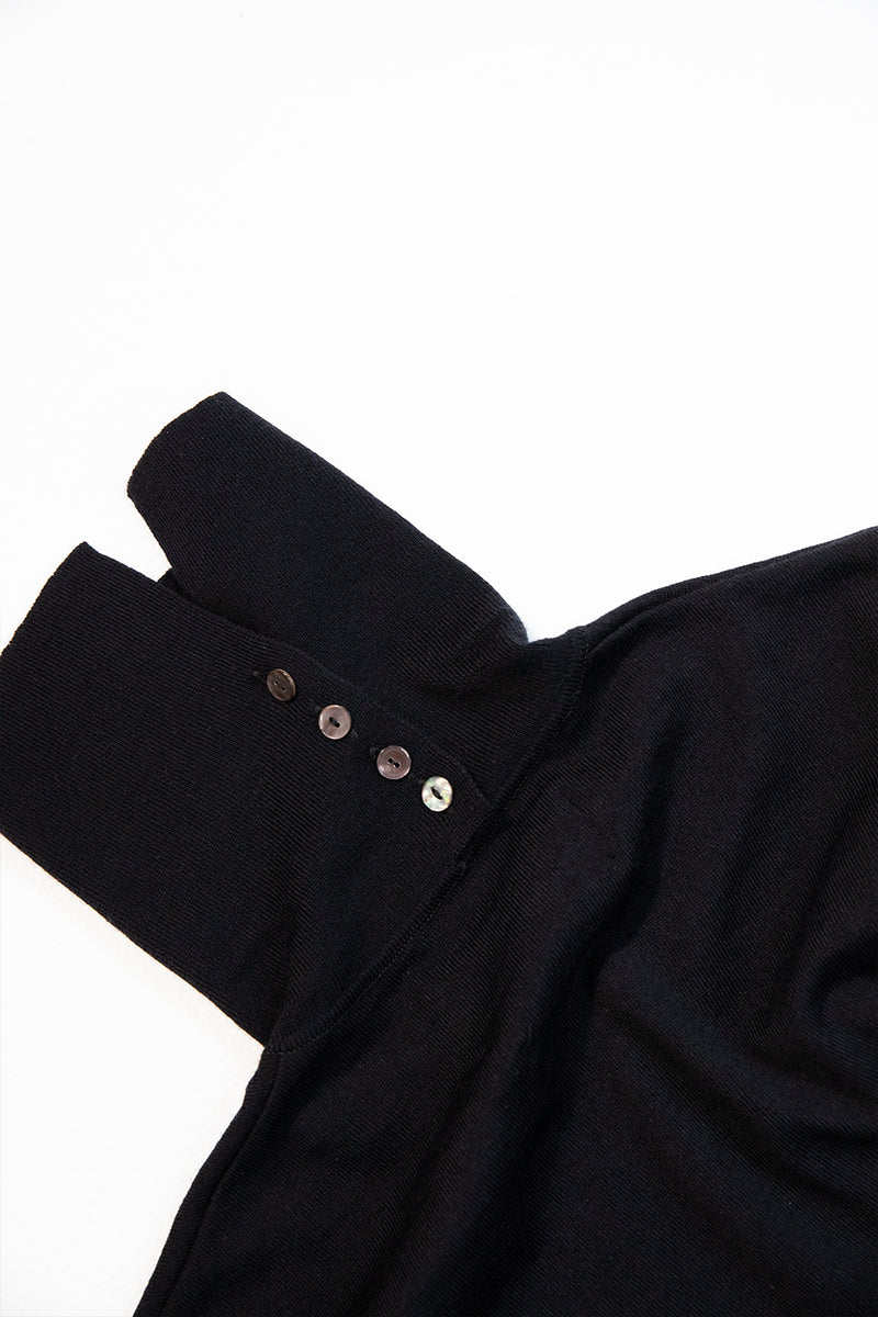 "REMI" lightweight highneck knit midnight