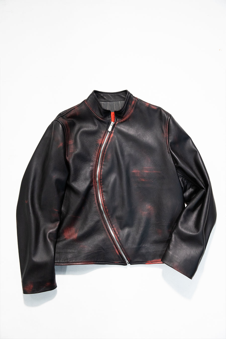 "IDA' two tone leather jacket
